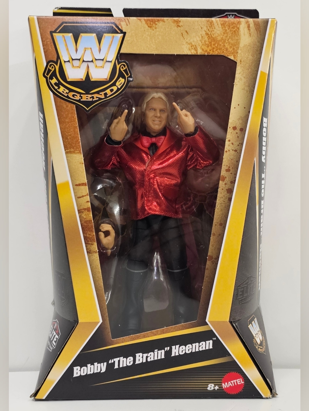 WWE Mattel Elite Legends Series 29 Bobby "The Brain" Heenan Figure, Red Tuxedo
